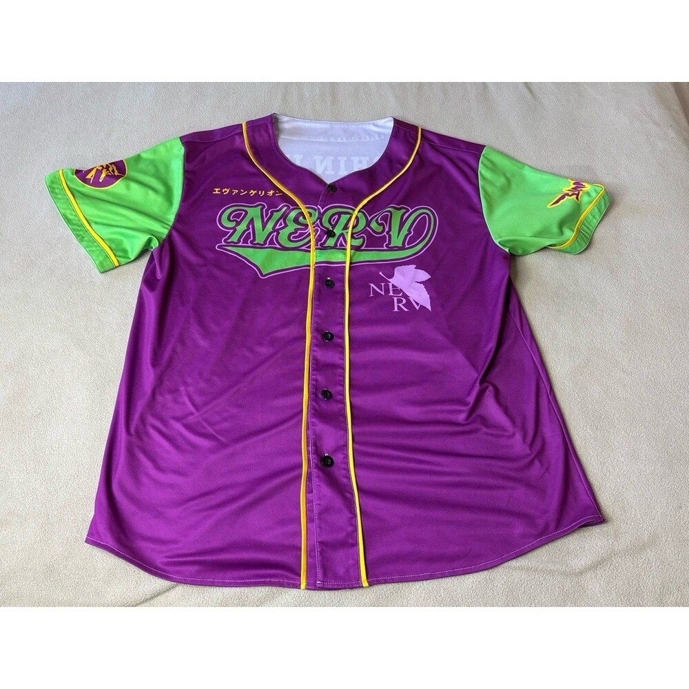 Neon Genesis Evangelion Anime Ape Jersey Baseball Size XL #01 Shinji